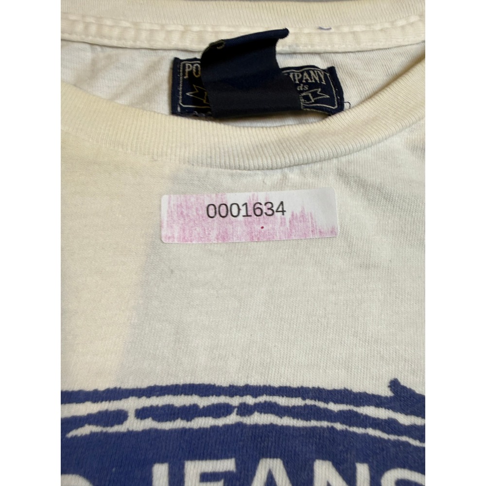Polo Jeans Co Ralph Lauren Graphic T-Shirt Cream Vintage Distressed Mens XL - Picture 8 of 9